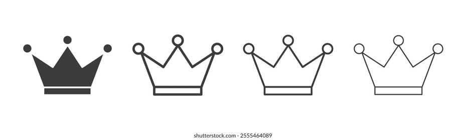 Crown icon pack. vector illustration