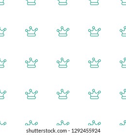 crown icon pattern seamless white background. Editable outline crown icon. crown icon pattern for web and mobile.
