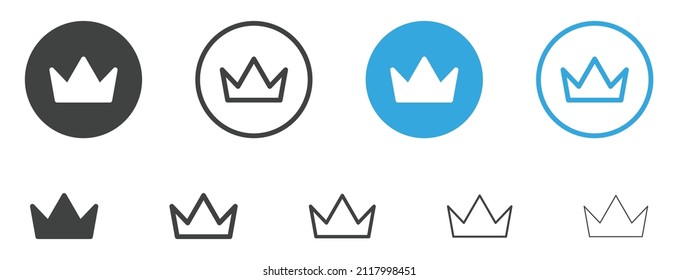 Crown icon quality premium button