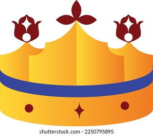 Crown icon, queen king crown icon vector