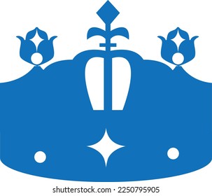 Crown icon, queen king crown icon vector