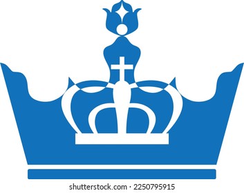 Crown icon, queen king crown icon vector