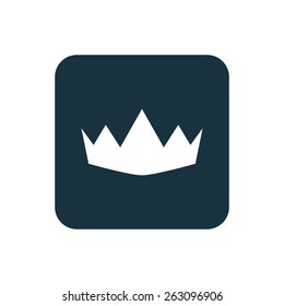 crown icon Rounded squares button, on white background 