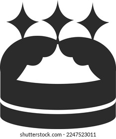 Crown icon, royal crown icon black vector