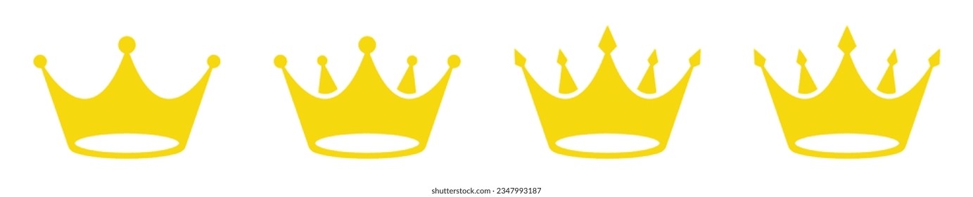 Crown icon. Royal crown set icon, vector illustration