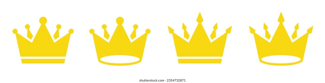 Crown icon. Royal crown set icon, vector illustration