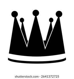 Crown Icon. Royal Crown Symbol. Kings Crown Simple Sign.