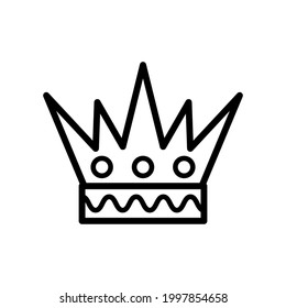 Icono de la corona Ilustración vectorial libre de regalías