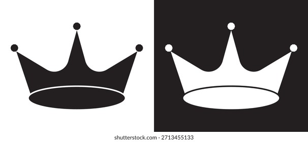 Conjunto de ícones de coroa, coleção de design de coroa vetorial. símbolo de coroa moderno e abstrato.