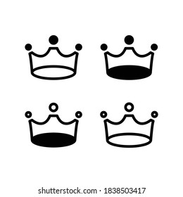 Crown icon set in eps 8