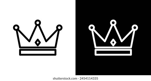 King�s Crown Icon Set. Heritage royalty and VIP emblem vector symbol.