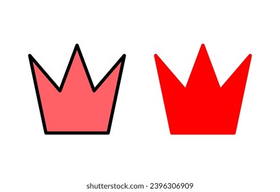 Crown icon set illustration. crown sign and symbol