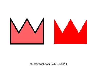 Crown icon set illustration. crown sign and symbol