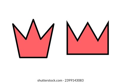 Crown icon set illustration. crown sign and symbol