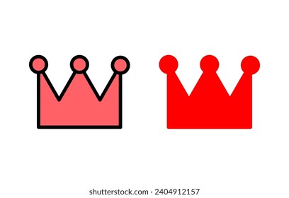 Crown icon set illustration. crown sign and symbol