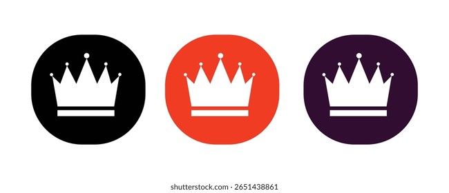 crown icon set. royal, premium membership icons. vip badges icon. high quality.