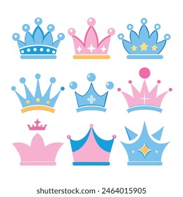 crown icon set crown sign collection