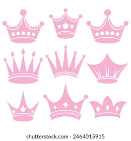 crown icon set crown sign collection