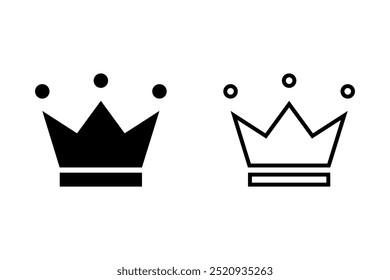 Conjunto de iconos de corona diseño simple