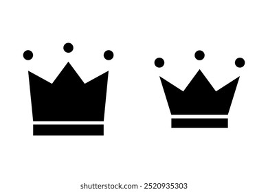 Crown icon set simple design