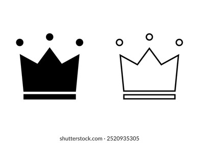Crown icon set simple design
