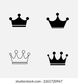 Crown icon set trendy style illustration on white background..eps