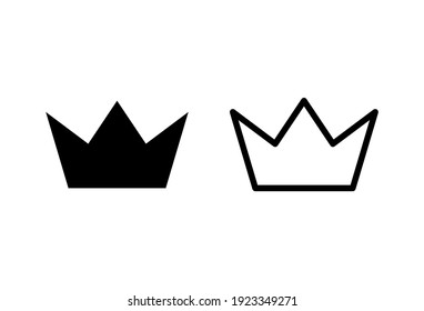 Crown icon set. crown vector icon