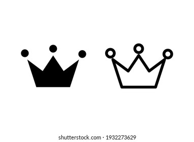 Crown icon set. crown vector icon