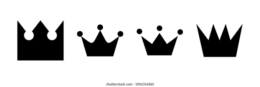 Crown icon set. crown vector icon
