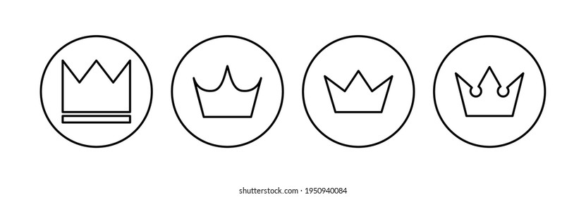 Crown icon set. crown vector icon