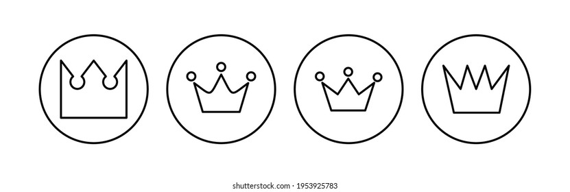 Crown icon set. crown vector icon