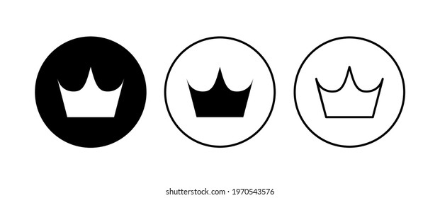 Crown icon set. crown vector icon