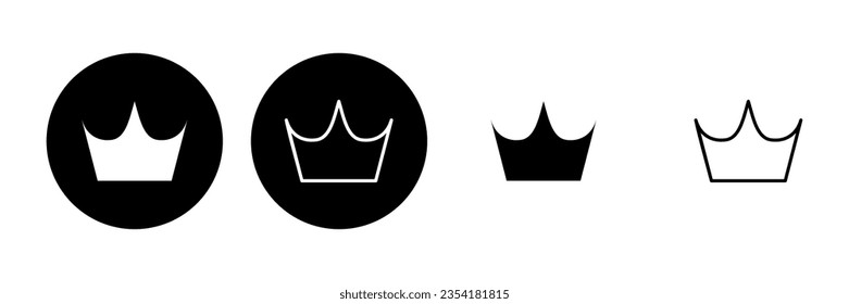 Crown icon set. crown vector icon