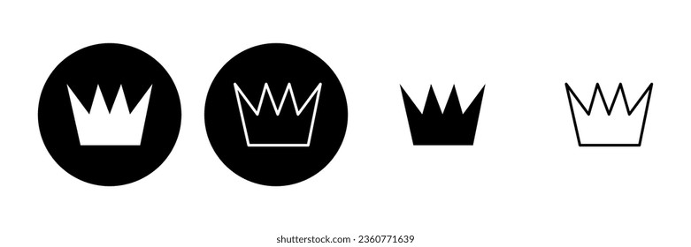 Crown icon set. crown vector icon