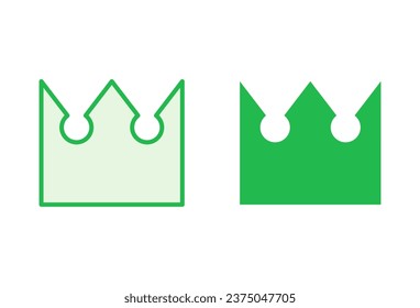 Conjunto de iconos de la corona. icono del vector de la corona