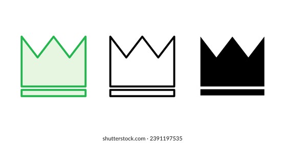 Crown icon set. crown vector icon