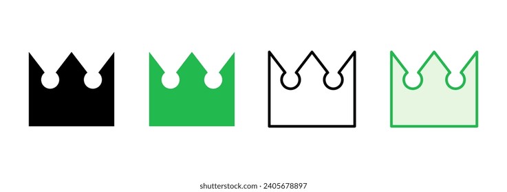Kronensymbol-Set. Kronvektorsymbol