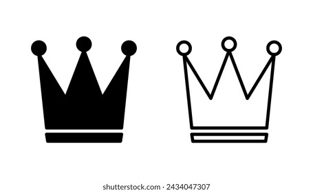 Crown icon set. crown vector icon