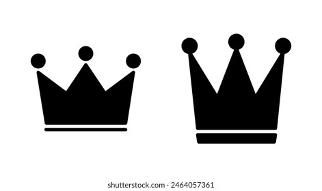 Crown icon set. crown vector icon