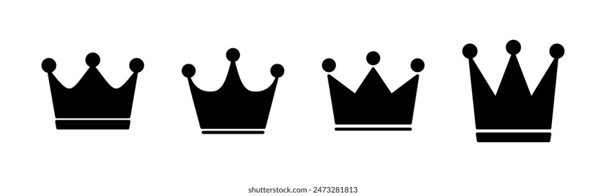 Crown icon set. crown vector icon