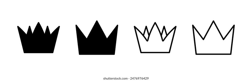 Crown icon set. crown vector icon