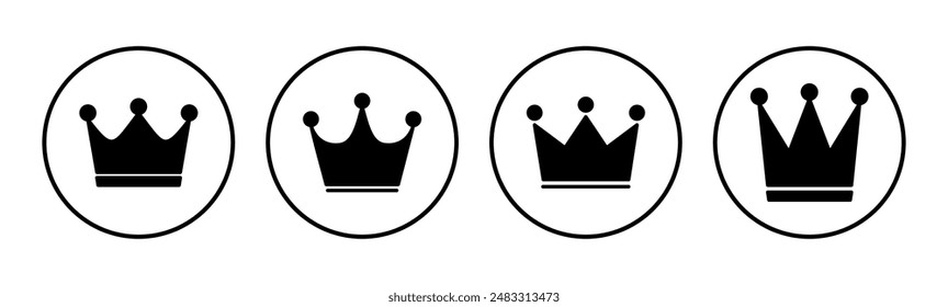 Crown icon set. crown vector icon