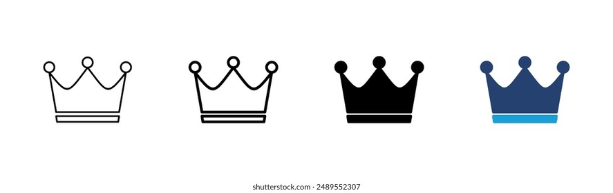 Crown icon set. crown vector icon