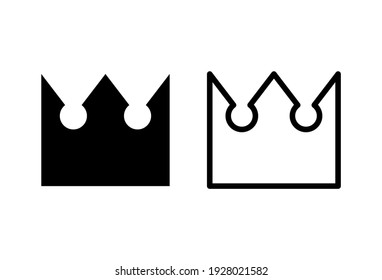 Conjunto de iconos de la corona. iconos vectoriales de la corona