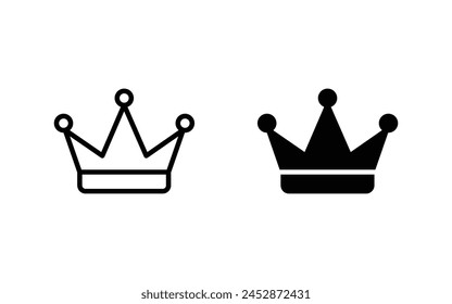 Crown icon set vector illustration for web, ui, and mobile apps