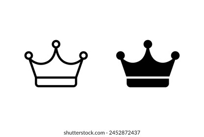 Crown icon set vector illustration for web, ui, and mobile apps