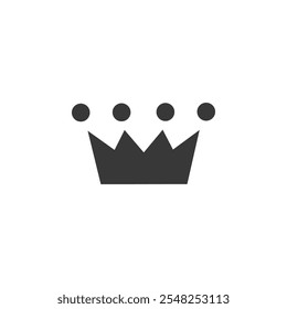 Crown Icon Set Vetor ilustração em preto