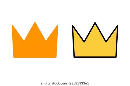 Crown icon set for web and mobile app. crown sign and symbol