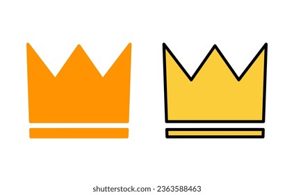 Icono de la corona establecido para la web y la aplicación móvil. símbolo de la corona
