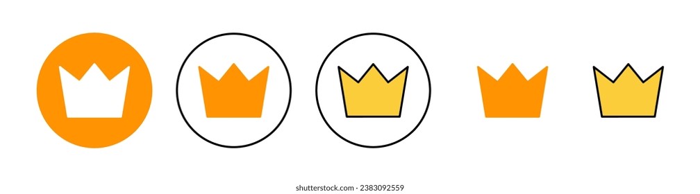 Crown icon set for web and mobile app. crown sign and symbol